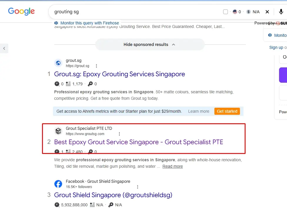 grout sg